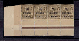 MONACO - N°49 ** - COIN DE FEUILLE - BLOC DE 4 - TTB - Ongebruikt