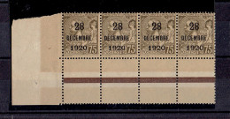 MONACO - N°49 ** - COIN DE FEUILLE - BLOC DE 4 - TTB - Unused Stamps