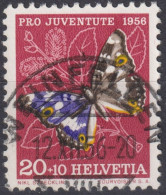 1956 Schweiz Pro Juventute ° Zum:CH J165,Yt:CH 583, Mi:CH 634, Schillerfalter, Schmetterling, Insekten - Gebruikt