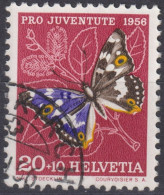 1956 Schweiz Pro Juventute ° Zum:CH J165,Yt:CH 583, Mi:CH 634, Schillerfalter, Schmetterling, Insekten - Gebruikt