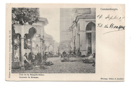 Postcard Turkey Constantinople Cour De Mosquée-Oulou Posted 1907 French Levant Stamp Undivided - Turquia