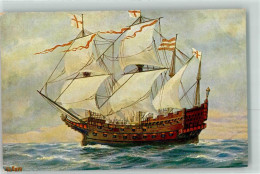 39425905 - Nr.98 Englisches Kriegsschiff 16 Jahrhundert Sign.Chr.Rave - Otros & Sin Clasificación