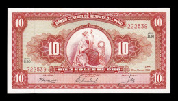 Perú 10 Soles De Oro 1966 Pick 84c Sc Unc - Perù