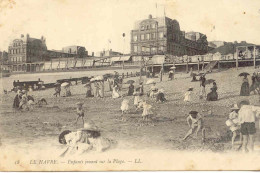 CPA - LE HAVRE - ENFANTS JOUANT SUR LA PLAGE (1925) Ed. LL - Unclassified