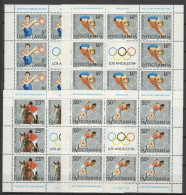 Yugoslavia 1984 Olympic Games Los Angeles, Basketball, Equestrian, Athletics Etc. Set Of 4 Sheetlets MNH - Estate 1984: Los Angeles