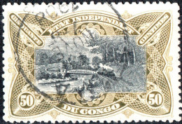 CONGO BELGA, BELGIAN CONGO, PAESAGGI, LANDSCAPE, 1900, USATI Mi:CD-FS 29, Scott:CD-FS 23, Yt:CD-FS 25 - Ungebraucht