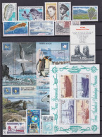 TAAF - LIVRAISON GRATUITE - 2001 - ANNEE COMPLETE AVEC BLOC YVERT N°287/306 ** MNH - - Volledig Jaar