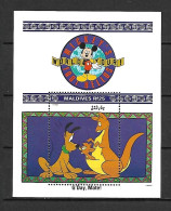 Disney Maldives 1992 World Tour - G' Day, Mate MS MNH - Disney