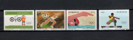 Zimbabwe 1984 Olympic Games Los Angeles, Cycling, Swimming Etc. Set Of 4 MNH - Estate 1984: Los Angeles