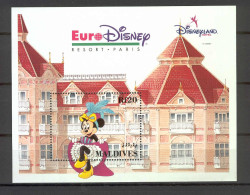 Disney Maldives 1992 EuroDisney - Minnie MS MNH - Disney