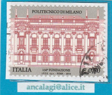 USATI ITALIA 2013 - Ref.1239 "POLITECNICO DI MILANO" 1 Val. - - 2011-20: Oblitérés