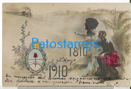 227749 ARGENTINA CENTENARY PATRIOTIC HERALDRY & COUPLE POSTCARD - Argentinien