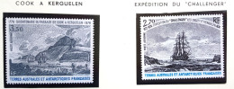 2 TIMBRES TAAF PA 47+53 Bicentenaire Du Passage De Cook à Kerguelen Expéditions Du "Challenger" Aux Iles Crozet - Ongebruikt