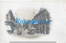 227751 ARGENTINA STREET CALLE 25 DE MAYO & TRANVIA TRAMWAY POSTAL POSTCARD - Uruguay