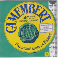 C1189 FROMAGE  CAMEMBERT VALLEE DE PUITS G. I. L.  MARNE 40 % - Kaas