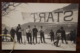 AK 1920's Wintersport Sport D'hiver Ski De Fond Schweiz Switzerland Skiing Luge Carte Photo - Sport