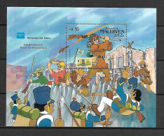 Disney Maldives 1986 The Battle For Texas Independence MS MNH - Disney