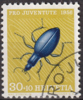1956 Schweiz Pro Juventute ° Zum:CH J166,Yt:CH 584, Mi:CH 635, Blauer Laufkäfer, Insekten - Gebruikt