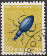 1956 Schweiz Pro Juventute ° Zum:CH J166,Yt:CH 584, Mi:CH 635, Blauer Laufkäfer, Insekten - Oblitérés