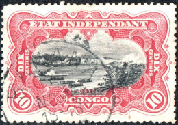 CONGO BELGA, BELGIAN CONGO, PAESAGGI, LANDSCAPE, 1900, USATI Mi:CD-FS 27, Scott:CD-FS 19, Yt:CD-FS 19 - Gebraucht