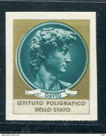 David Di Michelangelo, Prova Non Dentellata Stampata In Verde E Oro - Errors And Curiosities