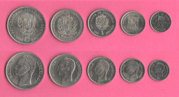 Venezuela 25 + 50 Centimos + 1 + 2 + 5 Bolivares 1989 South America Nickel / Steel Coins - Venezuela