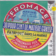 C1194 FROMAGE AFFINE  RONGEMAILLE CHEVIGNY MARNE 30 % - Quesos