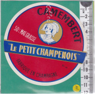 C1197 FROMAGE BLAISE SOUS ARZILLIERES  MARNE LE PETIT CHAMPENOIS COIFFE - Käse