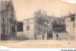 ADZP6-95-0475 - ECOUEN - Place De L'église Et Vue Du Château - Ecouen