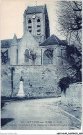 ADZP4-95-0315 - AUVERS-SUR-OISE - Le Clocher De L'église Et La Statue De Charles-françois Daubiany - Auvers Sur Oise