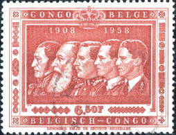 CONGO BELGA, BELGIAN CONGO, ANNESSIONE DEL CONGO, 6,5 Fr., 1958, FRANCOBOLLI USATI Scott:BE-CD 304, Yt:BE-CD 348 - Usati