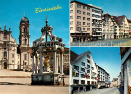 13605930 Einsiedeln SZ Kloster Und Marienbrunnen Dorfpartie Mit Rathaus Zunfthau - Sonstige & Ohne Zuordnung