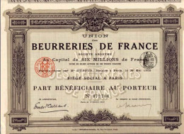 UNION Des BEURRERIES De FRANCE - Agricultura