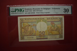 Banknotes  Belgium 50 Francs 1956 VF PMG 30 - Other & Unclassified