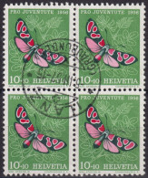 1956 Schweiz Pro Juventute ° Zum:CH J164,Yt:CH 582, Mi:CH 633, Widderchen, Schmetterling, Insekten - Used Stamps