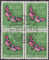 1956 Schweiz Pro Juventute ° Zum:CH J164,Yt:CH 582, Mi:CH 633, Widderchen, Schmetterling, Insekten - Oblitérés