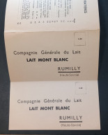 Deux Cartes Postales Retour TONIMALT Et LAIT MONT BLANC RUMILLY Dans Brochure Soins Aux Enfants 56 P 1934 - Autres & Non Classés