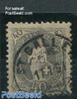 Switzerland 1882 40c, Dark Turkish-grey, Contr. 1X, Perf. 11.75, Used Stamps - Oblitérés