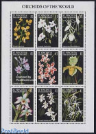 Saint Vincent 1997 Orchids 9v M/s, Mint NH, Nature - Flowers & Plants - Orchids - St.Vincent (1979-...)