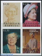 Antigua & Barbuda 1995 Queen Mother 4v Imperforated, Mint NH, History - Kings & Queens (Royalty) - Royalties, Royals