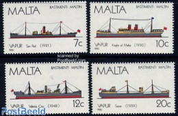 Malta 1986 Ships 4v, Mint NH, Transport - Ships And Boats - Schiffe