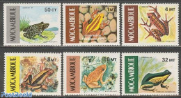 Mozambique 1985 Frogs 6v, Mint NH, Nature - Frogs & Toads - Reptiles - Mozambique