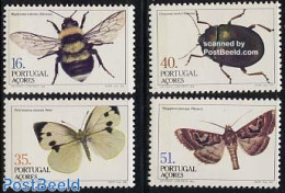 Azores 1984 Insects 4v, Mint NH, Nature - Butterflies - Insects - Azoren