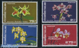Thailand 1975 Orchids 4v, Mint NH, Nature - Flowers & Plants - Orchids - Thaïlande