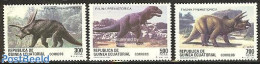 Equatorial Guinea 1994 Preh. Animals 3v, Mint NH, Nature - Prehistoric Animals - Prehistorics