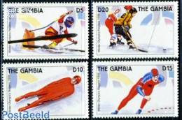 Gambia 1997 Olympic Winter Games 4v, Mint NH, Sport - Ice Hockey - Olympic Winter Games - Skating - Skiing - Jockey (sobre Hielo)