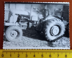 #14   Man Pose On Old Farm Tractor - Automobile