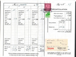 LEYSIN Taxe De Séjour Sur Facture Du Sanatorium Du Mont-Blanc Kurtaxe - Revenue Stamps
