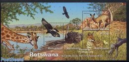 Botswana 2003 Wetlands S/s, Mint NH, Nature - Animals (others & Mixed) - Birds - Cat Family - Giraffe - Botswana (1966-...)
