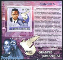 Sao Tome/Principe 2007 Malcolm X S/s, Mint NH, Nature - Birds - Flowers & Plants - Orchids - Sao Tome Et Principe